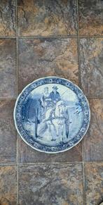 Antieke Boch Belgium Delfts Blauw Paard en wagen, Ophalen of Verzenden