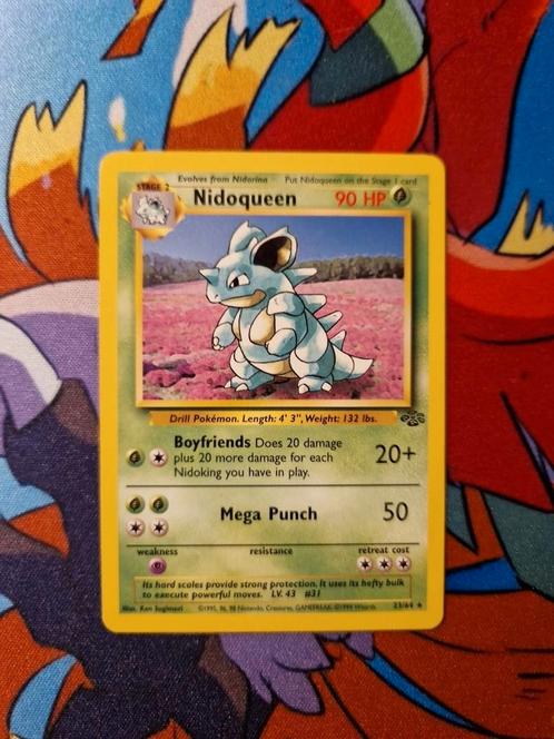 Nidoqueen 23/64 Jungle 1999 Wotc, Hobby en Vrije tijd, Verzamelkaartspellen | Pokémon, Zo goed als nieuw, Losse kaart, Ophalen of Verzenden