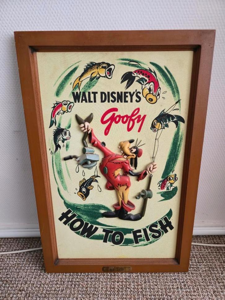 Kazama Disney Goofy 3d how to fish verzamelen hengelsport, Verzamelen, Disney, Zo goed als nieuw, Overige typen, Goofy of Pluto