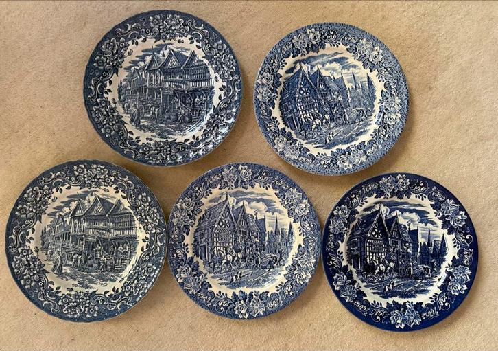 Royal Tudor & Ironstone diner borden- Blauw klassiek, Antiek en Kunst, Antiek | Keramiek en Aardewerk, Ophalen