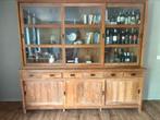 Teakhouten mangohout buffetkast met 3 glazen deuren, Huis en Inrichting, Kasten | Buffetkasten, Ophalen of Verzenden, 25 tot 50 cm