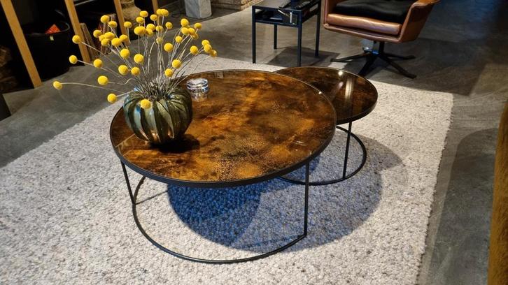 Product informatie

De Ethnicraft Nesting koffietafels biede, Huis en Inrichting, Tafels | Salontafels, Zo goed als nieuw, Minder dan 50 cm