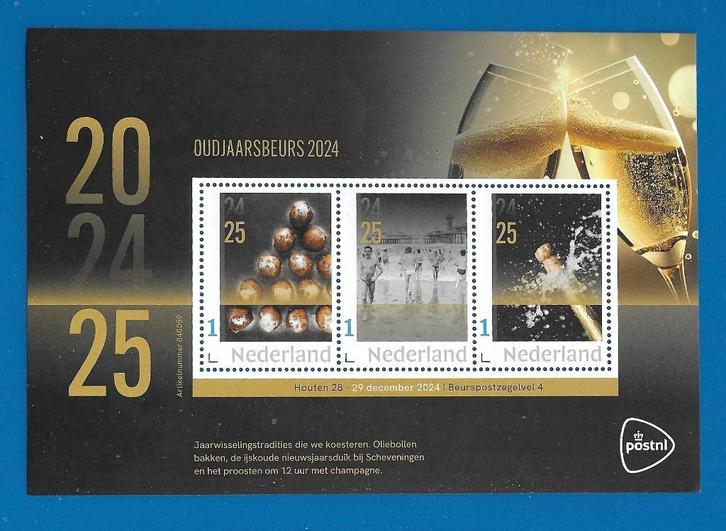 Beurspostzegels Oudjaarsbeurs nr. 4 2024 (postzegelvel), Postzegels en Munten, Postzegels | Nederland, Postfris, Na 1940, Verzenden