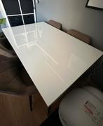 Ikea Eetkamertafel Hoogglans Wit - 135x85, Huis en Inrichting, Tafels | Eettafels, Ophalen, Kunststof, Gebruikt, 100 tot 150 cm