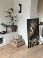 Twee Afrikaanse Schilderijen, Huis en Inrichting, Ophalen, Zo goed als nieuw, Schilderij, 75 tot 100 cm