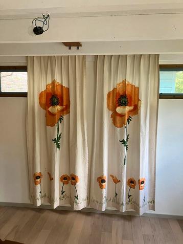 Overgordijnen klaproos 75-80 cm br 216 cm H. Enkeleplooi 27X beschikbaar voor biedingen