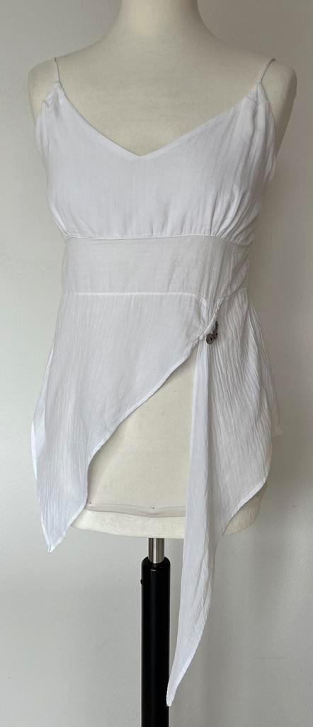 Blanc du Nil witte zomertop 100% katoen maat S, Kleding | Dames, Tops, Zo goed als nieuw, Maat 36 (S), Wit, Zonder mouw, Ophalen of Verzenden