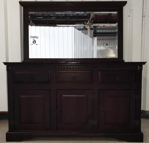 Koloniale dressoir met spiegel. Het kan geleverd worden., Huis en Inrichting, Kasten | Ladekasten, Gebruikt, Minder dan 100 cm