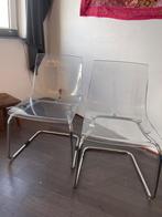 IKEA Tobias transparente eetkamerstoelen, Huis en Inrichting, Stoelen, Ophalen, Overige materialen, Gebruikt, Twee