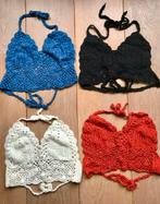 Carnaval HIPPIE Gehaakte top Nieuw Wit zwart rood blauw, Maat 38/40 (M), Wit, Nieuw, Ophalen of Verzenden