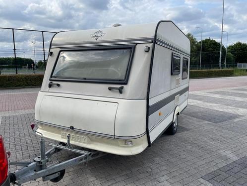 Hobby Classic model 370 met voortent en luifel, Caravans en Kamperen, Caravans, Bedrijf, tot en met 4, 500 - 750 kg, Treinzit