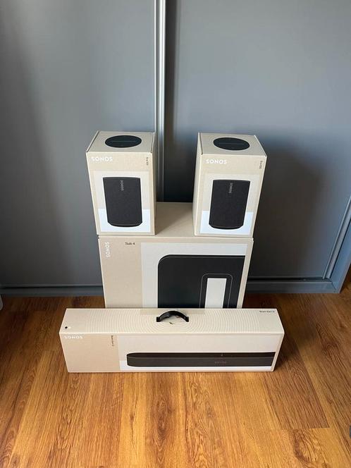 Sonos Superset: Beam gen 2, 2x Era 100, Sub 4 (Nieuw), Audio, Tv en Foto, Soundbars, Nieuw, Met externe subwoofer, Ophalen of Verzenden