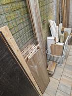 restanten hout voor vuurkorf of aan de wand planken, Doe-het-zelf en Verbouw, Hout en Planken, Ophalen, Gebruikt