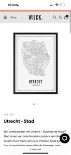 Wijck utrecht poster met lijst, Rechthoekig Staand, Met lijst, Ophalen of Verzenden, Zo goed als nieuw