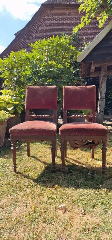 6 Mechelse stoeltjes om op te knappen, Antiek en Kunst, Antiek | Meubels | Stoelen en Banken, Ophalen