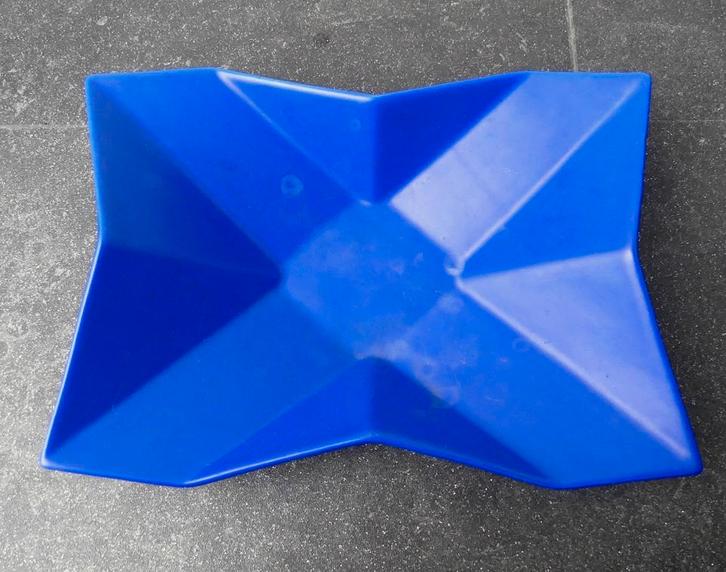 ASA schaal vintage mat blauw origami West-Germany, Huis en Inrichting, Woonaccessoires | Schalen en Manden, Gebruikt, Schaal, Rechthoekig