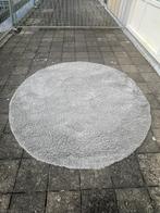 Rond hoogpolig vloerkleed lichtgrijs, 200x200 cm, Huis en Inrichting, Stoffering | Tapijten en Kleden, 200 cm of meer, Grijs, Rond