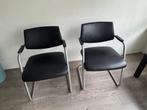 Sitland leer chairs - 2pcs, Ophalen, Twee, Zwart, Leer