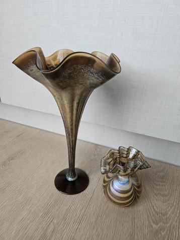 TOPDEAL A: 2 mondgeblazen artglass vazen – Murano-stijl @ beschikbaar voor biedingen