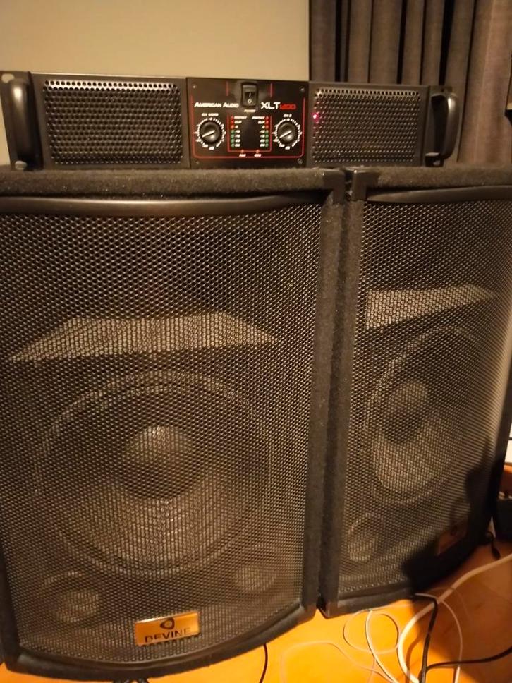 Complete DJ Set - Devine Speakers, American Audio, Numark, Audio, Tv en Foto, Luidsprekers, Gebruikt, Overige typen, 120 watt of meer