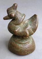 18 - 19 de eeuw Massief Bronzen Opium Gewicht Hintha Vogel, Ophalen of Verzenden, Brons