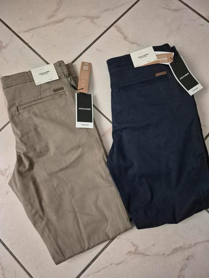 Broeken Jack & Jones chino slim fit, Kleding | Heren, Broeken en Pantalons, Nieuw, Beige, Ophalen of Verzenden