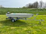 Leuk bootje met 6PK moter, Watersport en Boten, Benzine, Buitenboordmotor, Polyester, Gebruikt