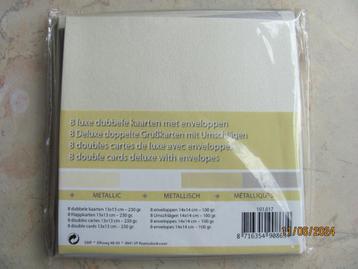 NIEUW dubbel metallic LUXE gekleurd KAARTEN vierkant ENVELOP beschikbaar voor biedingen