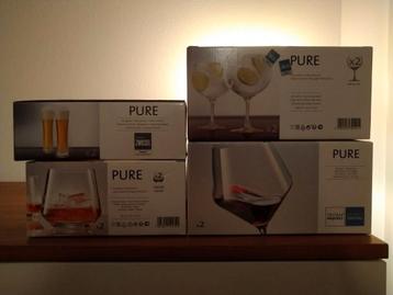 Vier verschillende Zwiesel Pure Glazen Set.  beschikbaar voor biedingen