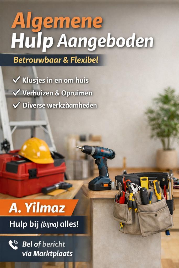 Algemene hulp aangeboden – betrouwbaar & flexibel, Diensten en Vakmensen, Klussers en Klusbedrijven, 24-uursservice