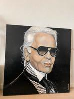 Theo Swinkels Karl Lagerfeld schilderij 100 x 100 cm, Ophalen of Verzenden