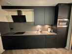 Complete keuken met inbouwapparatuur, Huis en Inrichting, Keuken | Complete keukens, Ophalen, Gebruikt, Zwart, Enkelwandige keuken