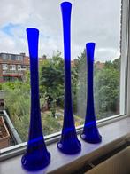 Vazen glas kobaltblauw, Huis en Inrichting, Ophalen, Blauw, 75 cm of meer, Glas