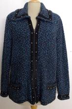 Mooi blauw/zwart wol mix vest van Italiaanse Altra! L, Verzenden, Zo goed als nieuw, Maat 42/44 (L), Blauw