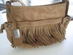Esprit schoudertas bruin leder fringes festival/boho ZGAN, Bruin, Esprit, Ophalen of Verzenden, Zo goed als nieuw