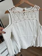 White blouse lace top topje Wit overhemd Boho elegant kanten, Kleding | Dames, Maat 42/44 (L), TU, Ophalen of Verzenden, Lange mouw