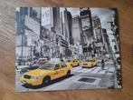 New York Taxi Canvas Schilderij, Minder dan 50 cm, Ophalen of Verzenden, Minder dan 50 cm, Print
