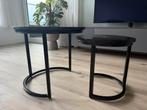 Set van twee stenen salontafeltjes, Huis en Inrichting, Tafels | Salontafels, Ophalen, Overige materialen, Gebruikt, Rond