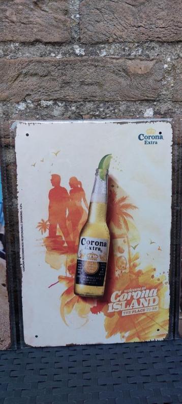 Metalen reclamebord Corona (nr2) beschikbaar voor biedingen