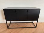 Strak zwart stalen dressoir - B120xH80xD40, Huis en Inrichting, Kasten | Dressoirs, Ophalen, 100 tot 150 cm, Zo goed als nieuw