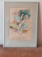 orig. aquarel en tekening Peter van Straaten cursus, Antiek en Kunst, Ophalen