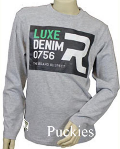 SALE* Grijze longsleeve Respect maat 146/152 *NieuW* a, Kinderen en Baby's, Kinderkleding | Maat 146, Nieuw, Jongen, Shirt of Longsleeve