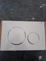 Geberit drukplaats glans wit, Doe-het-zelf en Verbouw, Sanitair, Ophalen, Nieuw, Chroom, Toilet