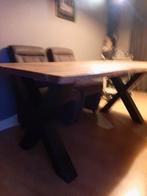 Houten Eettafel met X-poten, Huis en Inrichting, Tafels | Eettafels, Ophalen