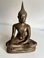 Antieke Zittende Bronzen Budha Boeddha Birma 19e/20e eeuw, Ophalen of Verzenden