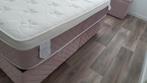 Roze fluweel bed boxspring 160x200 te koop!, Ophalen, Overige kleuren, Romantisch rustig, Tweepersoons