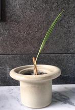 Vintage bloempotten geglazuurd crème beige bruin paddestoel, Tuin en Terras, Bloempotten, Rond, Binnen, Ophalen of Verzenden, Zo goed als nieuw