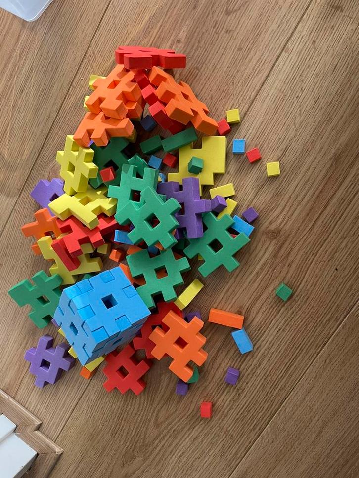 Foam puzzel stukken, Kinderen en Baby's, Speelgoed | Bouwstenen, Zo goed als nieuw, Ophalen