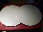 draaiplateau Ø 26,5 cm  2 x wit + 2 x oranje, Huis en Inrichting, Keuken | Keukenbenodigdheden, Ophalen of Verzenden, Zo goed als nieuw