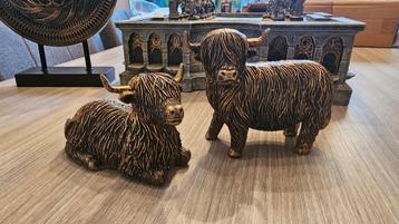 Schotse Hooglander Beeldjes! Set van 2! NIEUW! beschikbaar voor biedingen